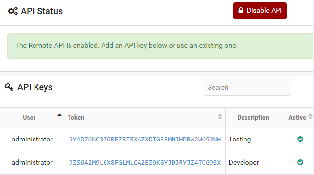 API Keys