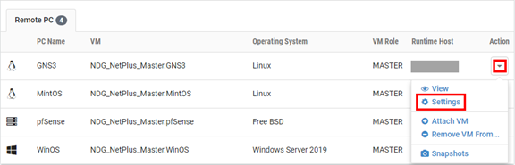 Remote PC Settings